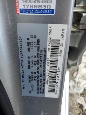 2005 Mazda 3 S VIN: JM1BK323151345227 Lot: 61246274