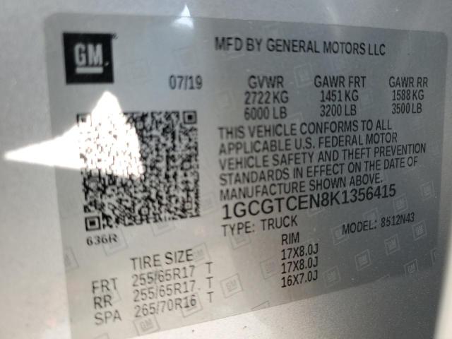 2019 CHEVROLET COLORADO L - 1GCGTCEN8K1356415