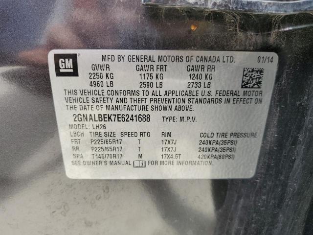 2GNALBEK7E6241688 2014 Chevrolet Equinox Lt