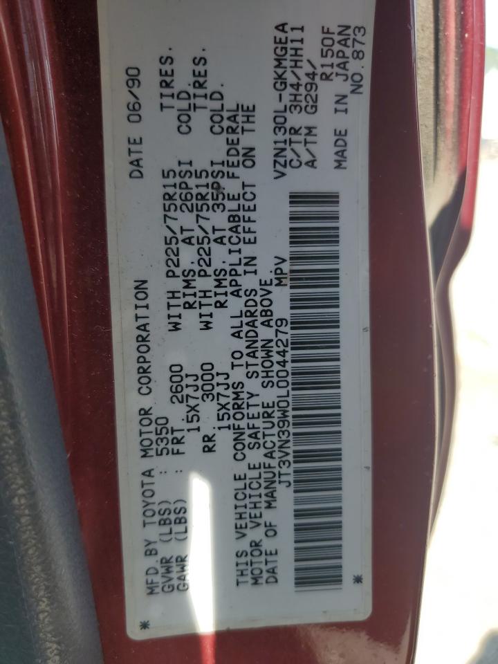 JT3VN39W0L0044279 1990 Toyota 4Runner Vn39 Sr5