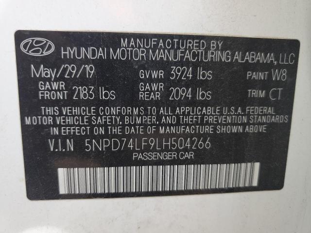 2020 HYUNDAI ELANTRA SE - 5NPD74LF9LH504266