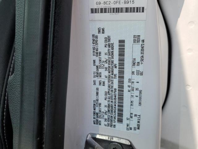 VIN 1FMCU9GX4GUB40768 2016 Ford Escape, SE no.13