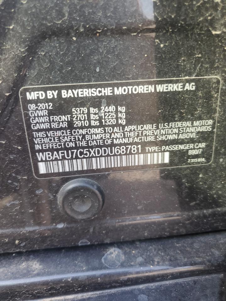 WBAFU7C5XDDU68781 2013 BMW 535 Xi