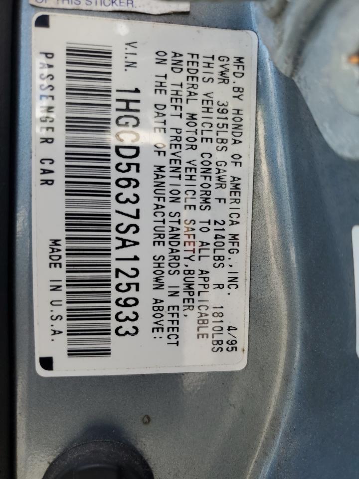 1HGCD5637SA125933 1995 Honda Accord Lx