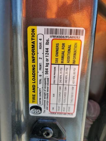 2015 Ford Explorer Xlt VIN: 1FM5K8D82FGA69282 Lot: 61013414