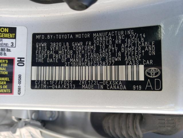 2015 TOYOTA COROLLA L - 2T1BURHE8FC328377