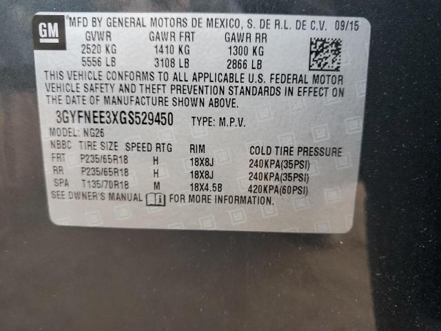 2016 Cadillac Srx Luxury Collection VIN: 3GYFNEE3XGS529450 Lot: 62050734