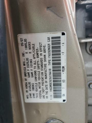 1HGCM56747A174419 2007 Honda Accord Ex