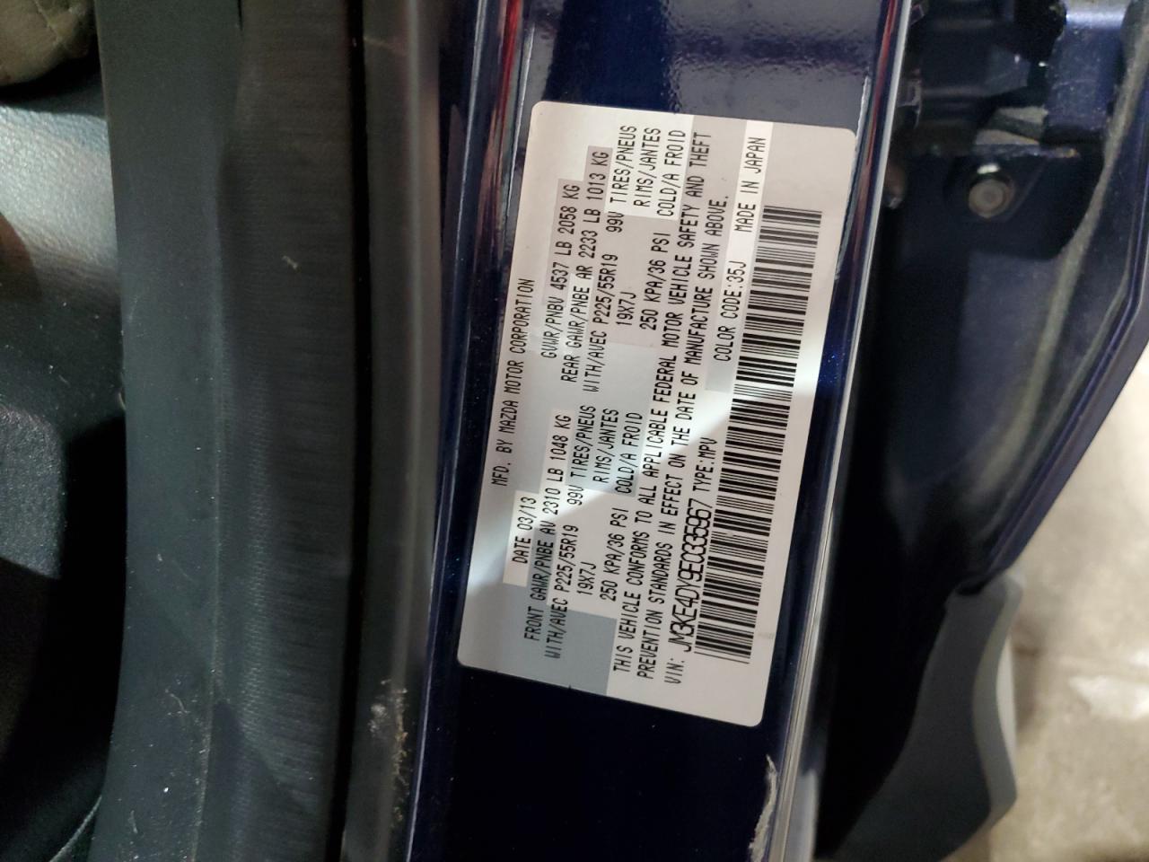 JM3KE4DY9E0335967 2014 Mazda Cx-5 Gt