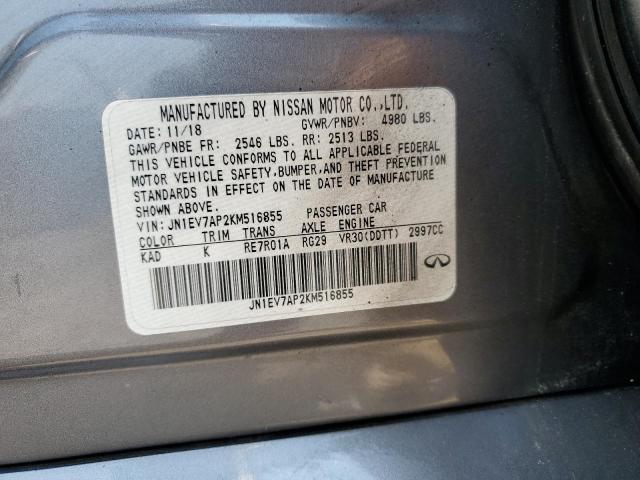 2019 Infiniti Q50 Luxe VIN: JN1EV7AP2KM516855 Lot: 63145334