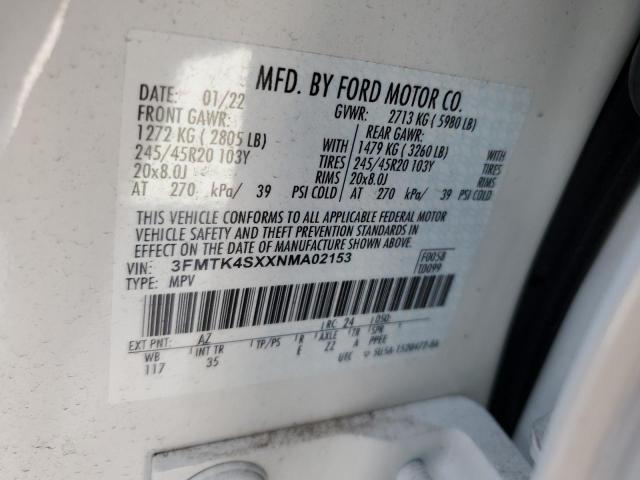 2022 FORD MUSTANG MA - 3FMTK4SXXNMA02153
