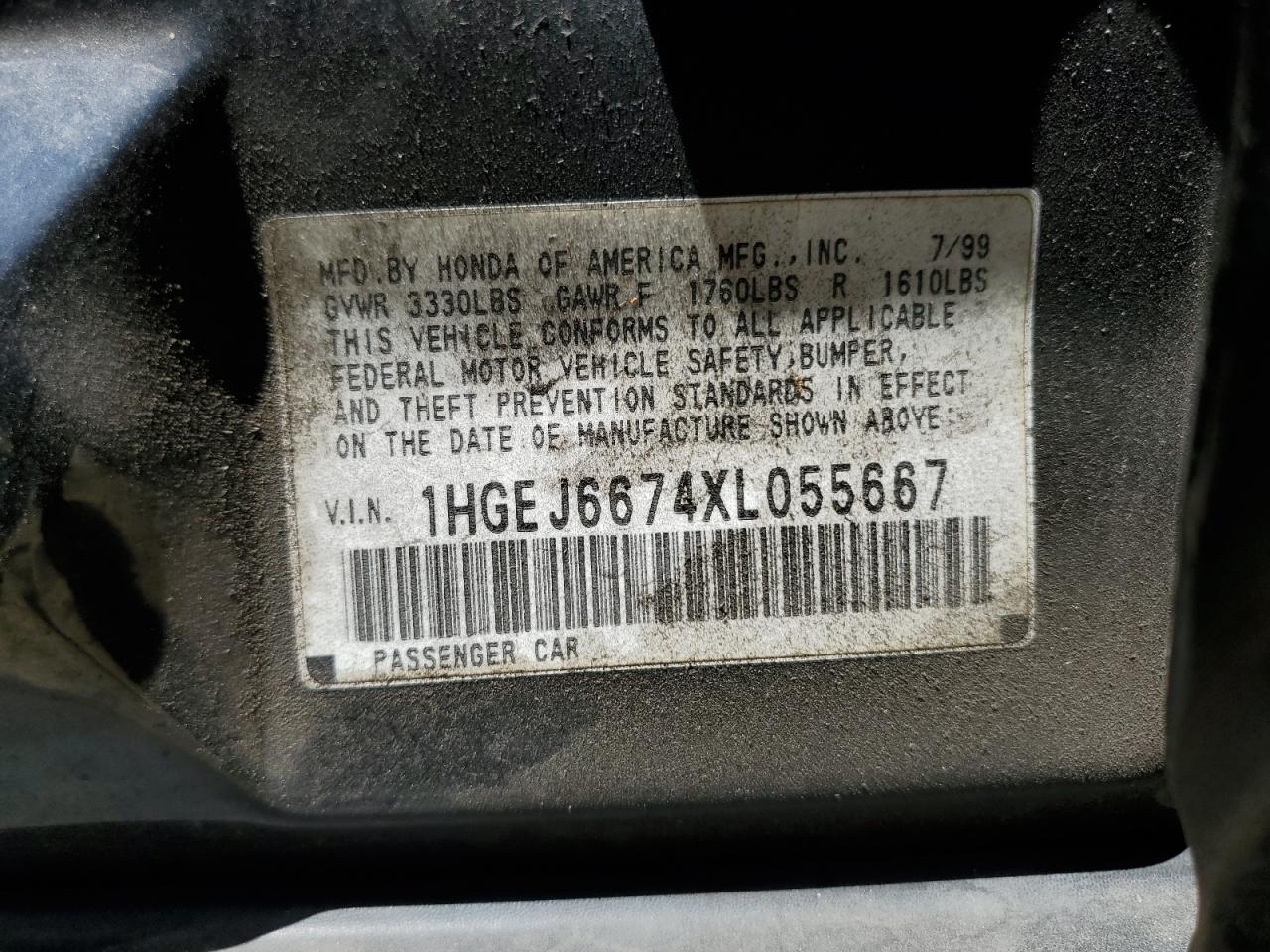1HGEJ6674XL055667 1999 Honda Civic Lx