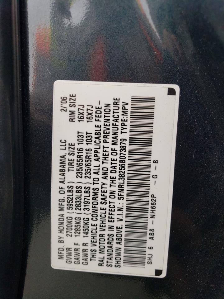 5FNRL38256B073879 2006 Honda Odyssey Lx