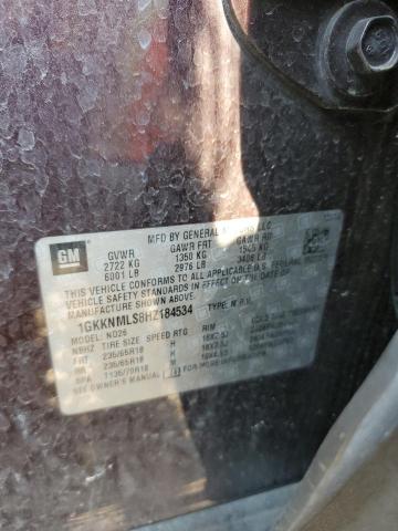 2017 GMC ACADIA SLT - 1GKKNMLS8HZ184534