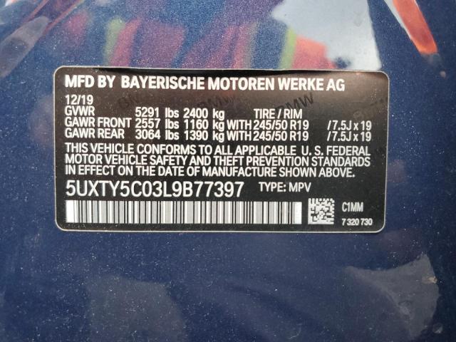 VIN 5UXTY5C03L9B77397 2020 BMW X3, Xdrive30I no.13