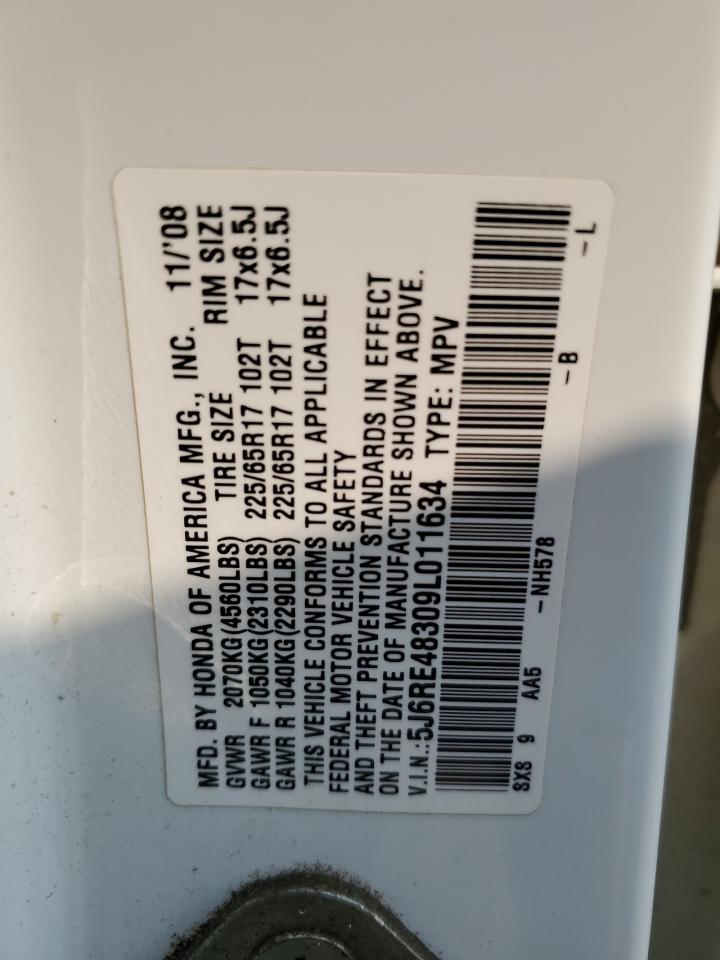 5J6RE48309L011634 2009 Honda Cr-V Lx