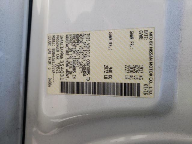 2016 NISSAN ALTIMA 2.5 - 1N4AL3AP9GN354031