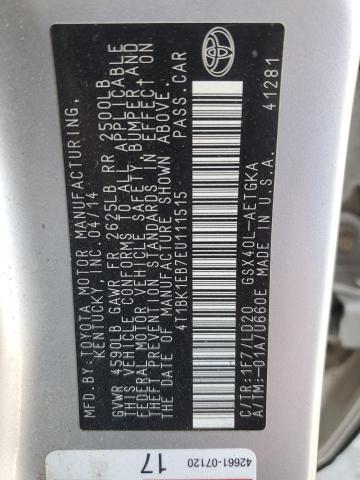 2014 Toyota Avalon Base VIN: 4T1BK1EB7EU111515 Lot: 61983654