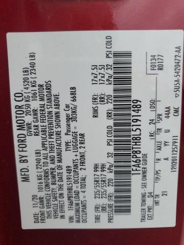 2020 FORD MUSTANG - 1FA6P8TH8L5191489