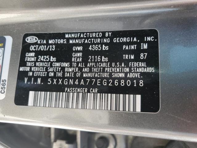 VIN 5XXGN4A77EG268018 2014 KIA Optima, EX no.12