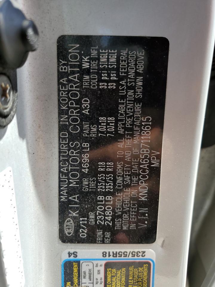 KNDPCCA65B7118615 2011 Kia Sportage Ex