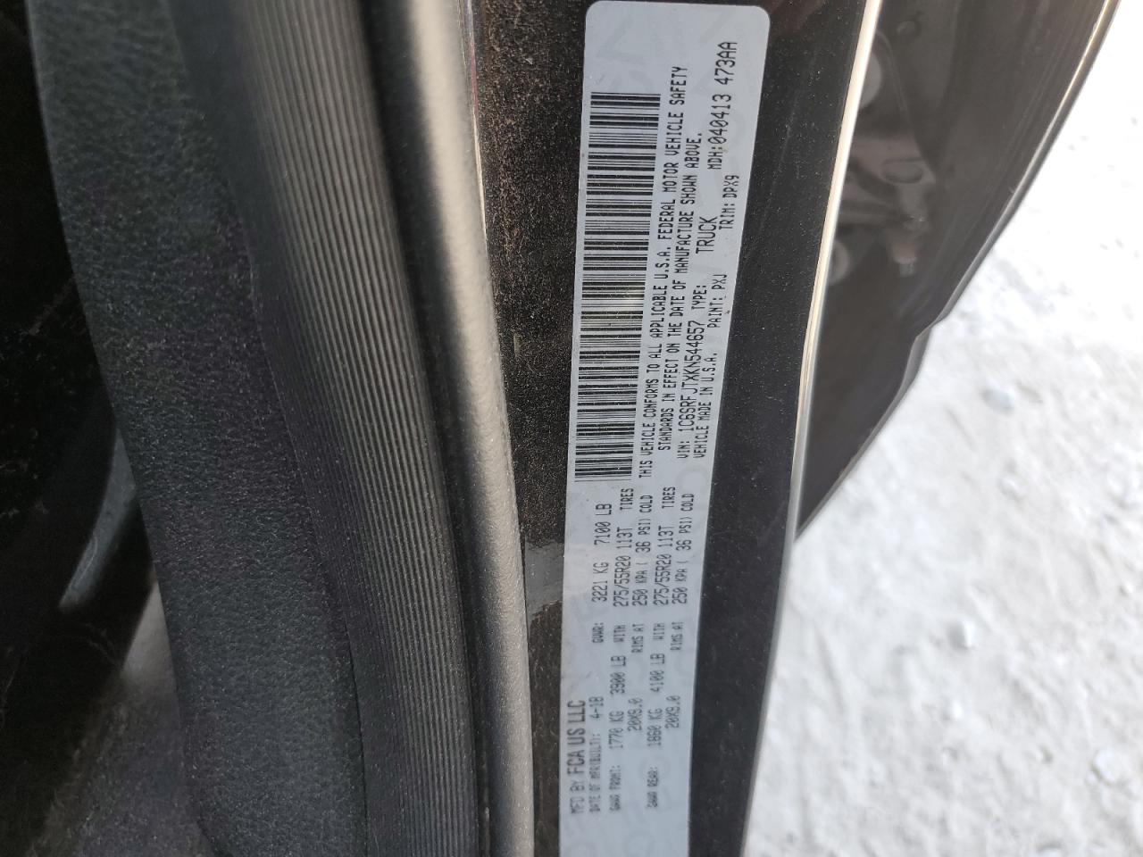 1C6SRFJTXKN544657 2019 Ram 1500 Laramie