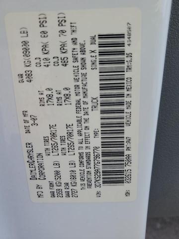 2007 Dodge Ram 2500 VIN: 3D7KS29A77G796770 Lot: 62506454