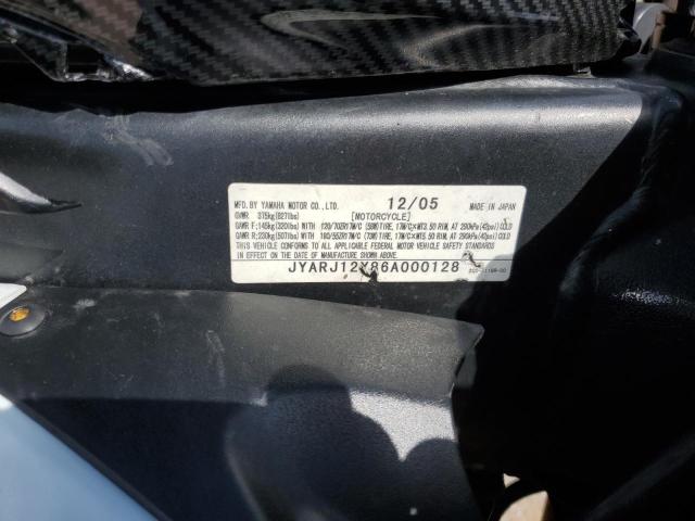 2006 YAMAHA YZFR6 C JYARJ12Y86A000128