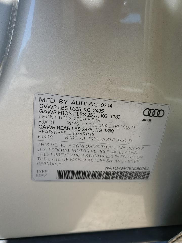 WA1LFAFP7EA090264 2014 Audi Q5 Premium Plus