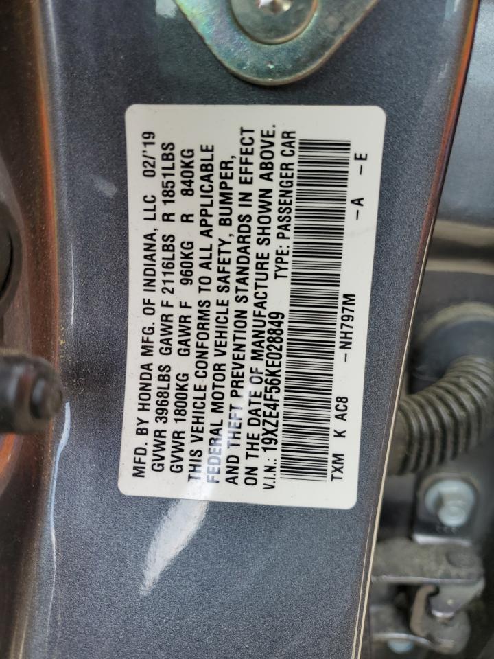 Lot #2912287962 2019 HONDA INSIGHT EX