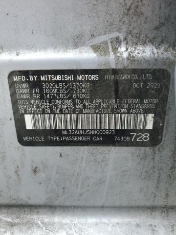 2022 MITSUBISHI MIRAGE ES - ML32AUHJ5NH000923
