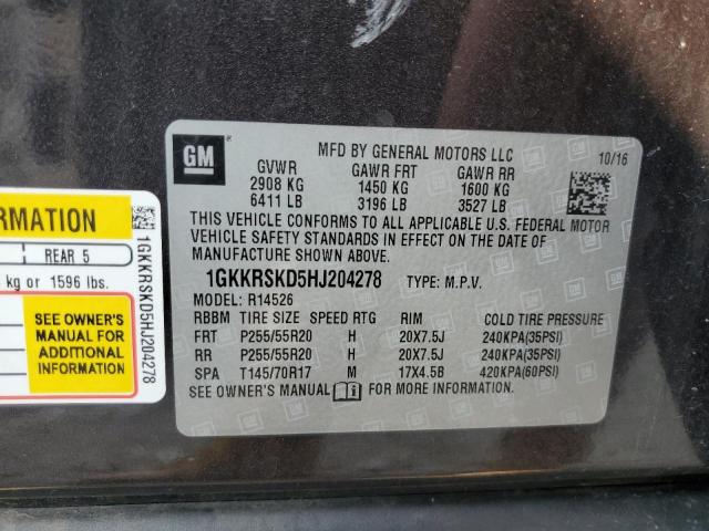 2017 GMC ACADIA LIM - 1GKKRSKD5HJ204278