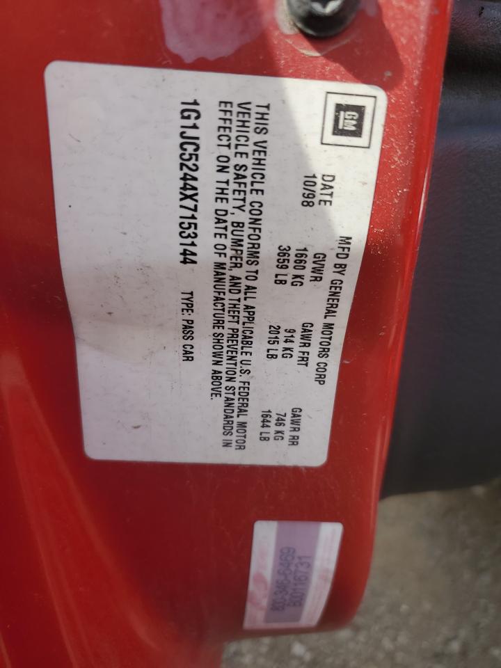 1G1JC5244X7153144 1999 Chevrolet Cavalier