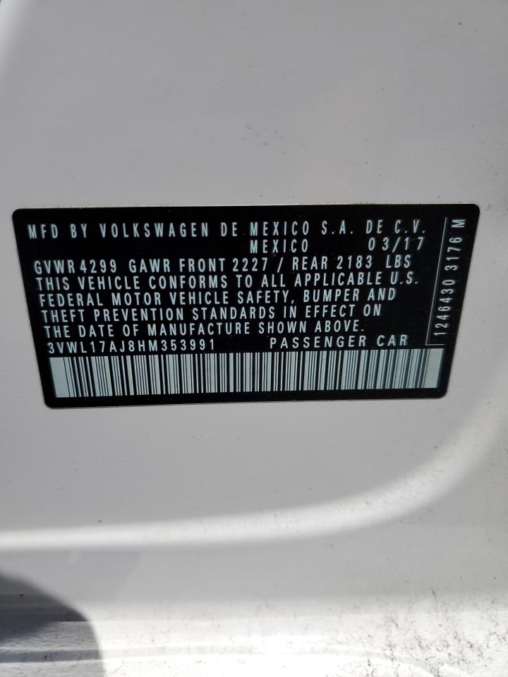 3VWL17AJ8HM353991 2017 Volkswagen Jetta Sel