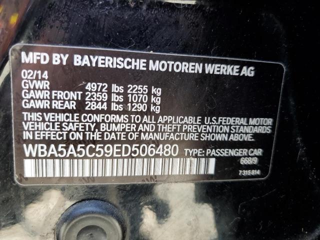 VIN WBA5A5C59ED506480 2014 BMW 5 Series, 528 I no.12