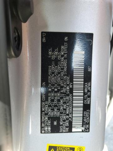 2013 Lexus Rx 450 VIN: JTJBC1BAXD2056899 Lot: 62069774