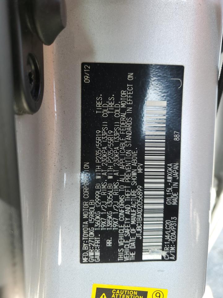 JTJBC1BAXD2056899 2013 Lexus Rx 450