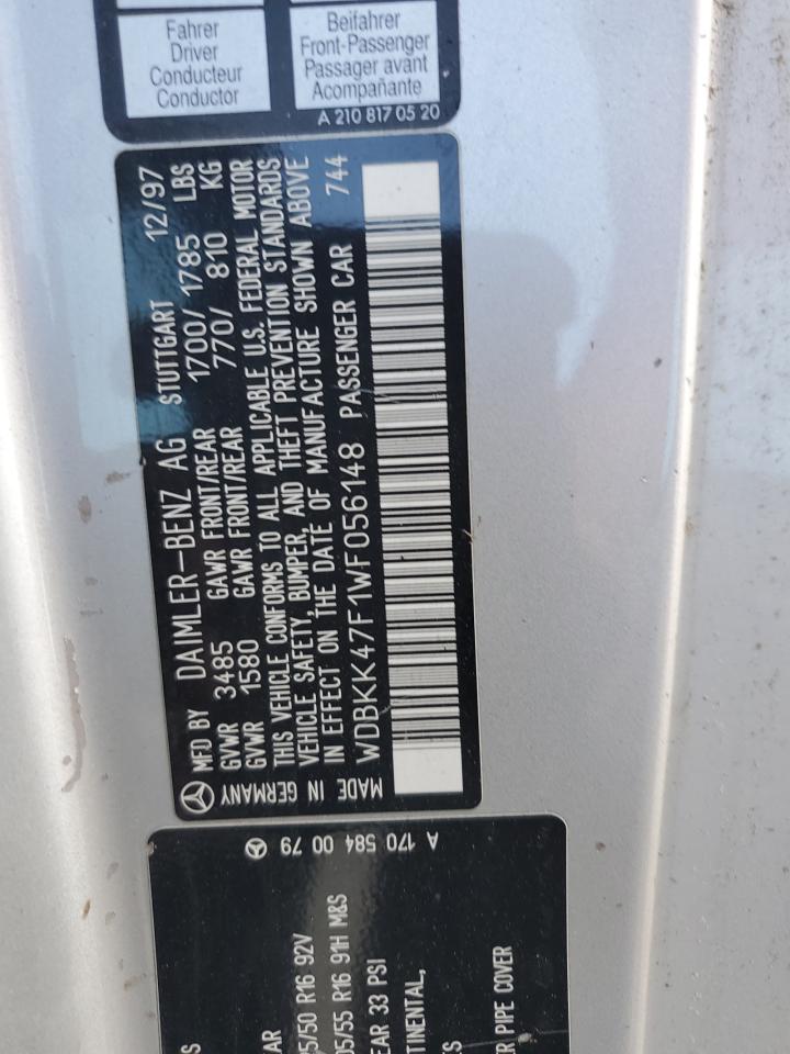 WDBKK47F1WF056148 1998 Mercedes-Benz Slk 230 Kompressor