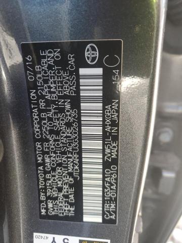2016 TOYOTA PRIUS - JTDKARFU3G3026735