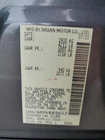 2015 NISSAN ALTIMA 2.5 - 1N4AL3AP0FN889652
