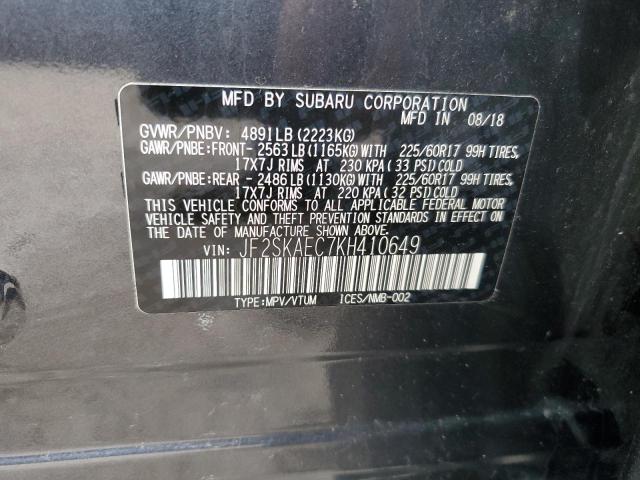 2019 SUBARU FORESTER P - JF2SKAEC7KH410649