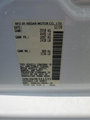 1N4BL4DW7MN341335 Nissan Altima SV 12