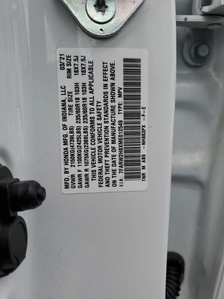 7FARW2H8XME012549 2021 Honda Cr-V Exl