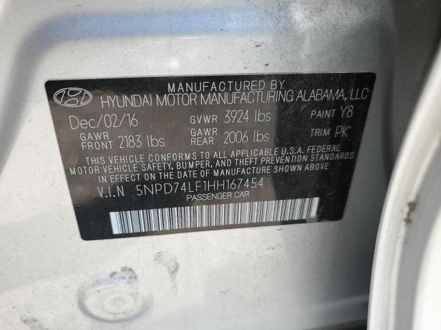 2017 HYUNDAI ELANTRA SE - 5NPD74LF1HH167454