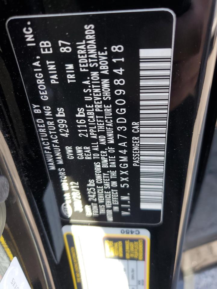 5XXGM4A73DG098418 2013 Kia Optima Lx