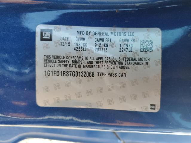 2016 CHEVROLET CAMARO LT - 1G1FD1RS7G0132068
