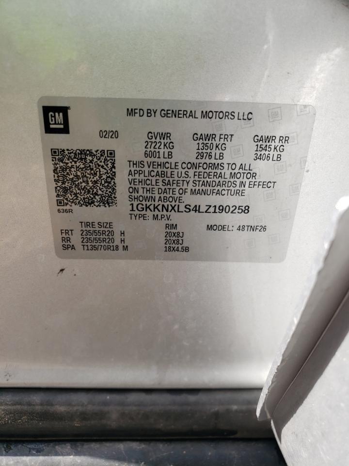 1GKKNXLS4LZ190258 2020 GMC Acadia Denali