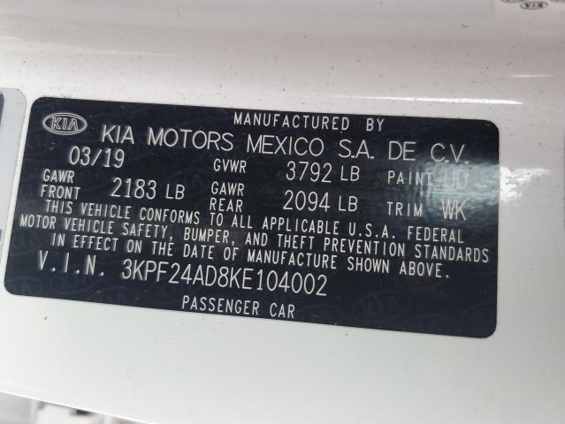 2019 KIA FORTE FE - 3KPF24AD8KE104002
