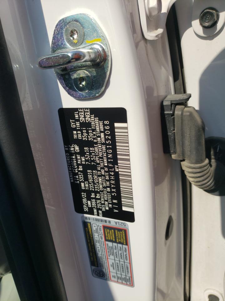 5XYRH4LF1NG152068 2022 Kia Sorento Ex