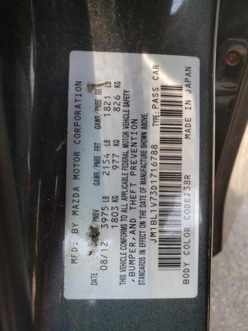 VIN JM1BL1V73D1716788 2013 Mazda 3, I no.12